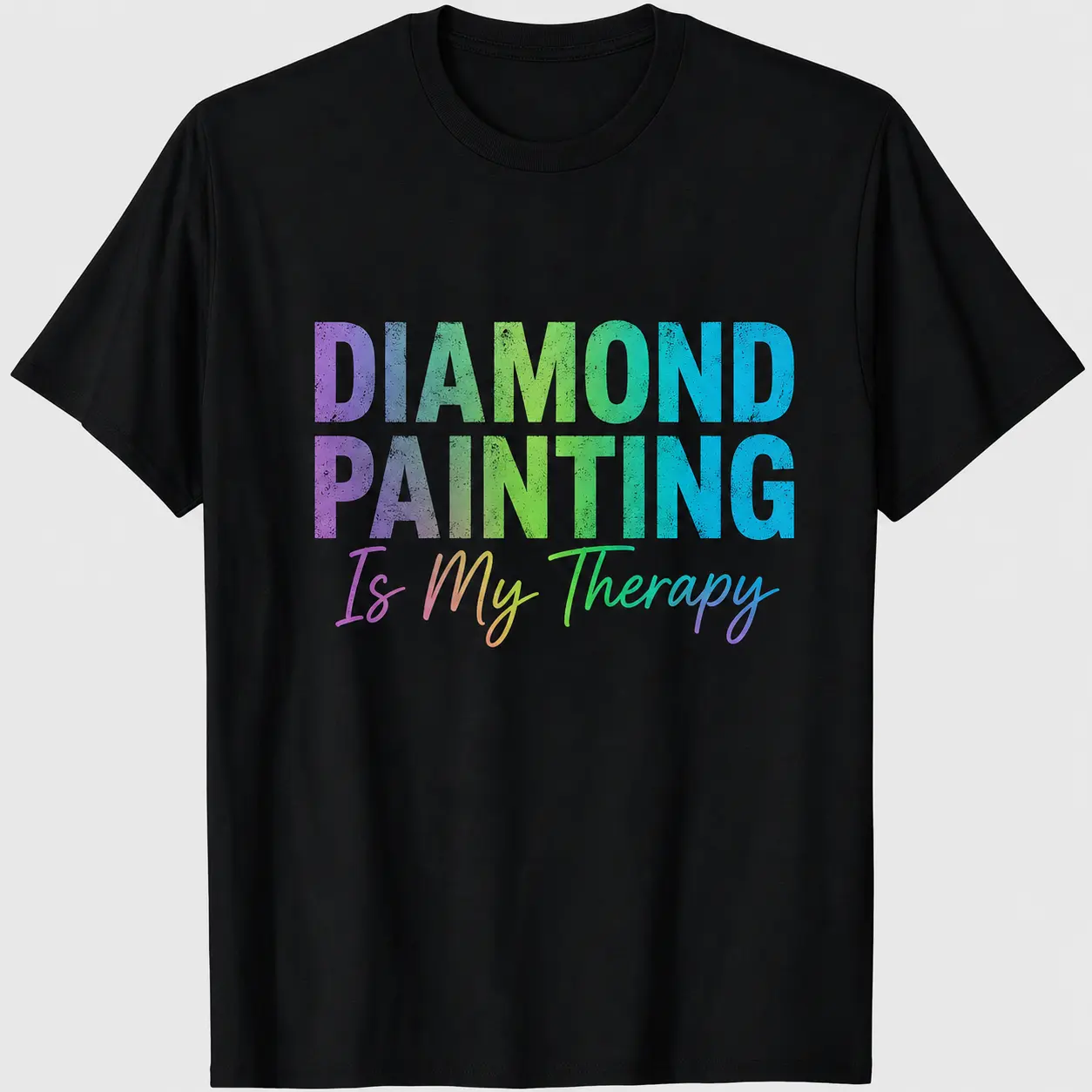 100% Cotton Diamond Painting Art Therapy T-Shirt for Women and Men Crew Neck Summer Vacation