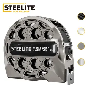 Steelite 25FT Stainless Steel Measuring Tape with Fraction Markings, Portable Retractable Measure Ruler for Household Agricultural Industrial Woodworking, Men & Fathers Gifts 7.5m/25ft