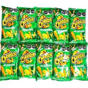 10 - PK CHEETOS NACHO SABOR JALAPENO - 55 GRAMS PER BAG - Chips, Snack Crispy Crunchy Bite - MEXICAN CHIPS - PAPITAS MEXICANAS - SABRITAS