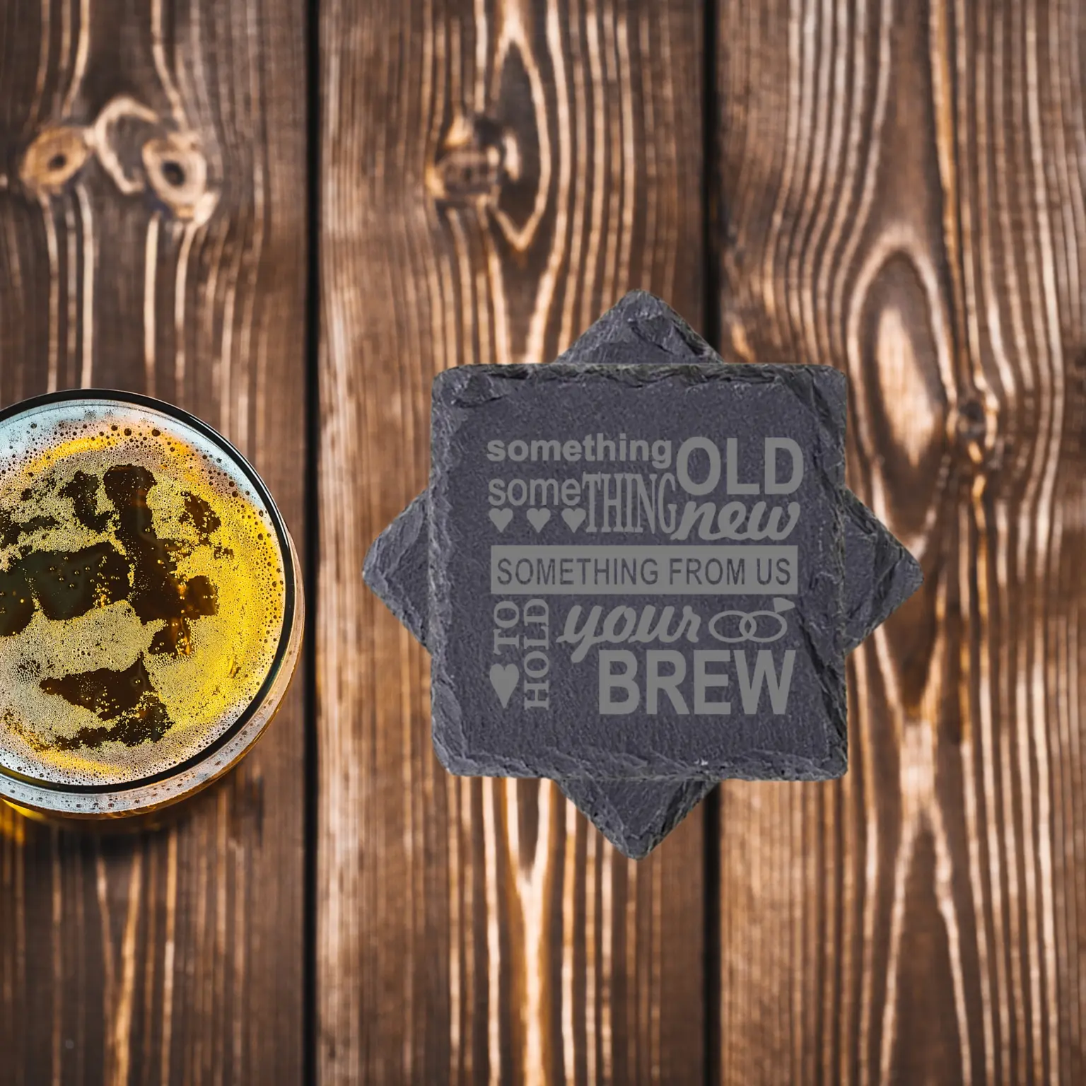 Slate Coasters| Wedding| Bride and Groom| Gift| Set of 4
