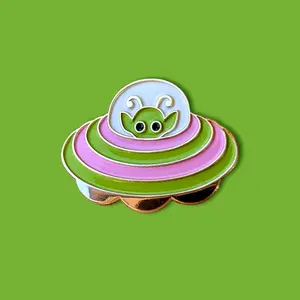 Alien UFO Enamel Pin