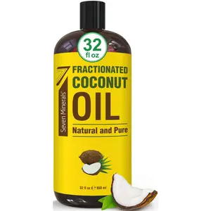 Seven Minerals Fractionated Coconut Oil – Pure & Non-GMO Moisturizer! Lightweight & Hydrating, Perfect for Gentle Skin, Smooth Hair, & Nourishing Care