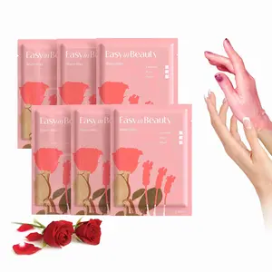 EasyinBeauty Paraffin Wax Hand Mask Set 6PCS – Moisturizing Hand Treatment, Repair Dry Cracked Skin, Spa Gloves Care