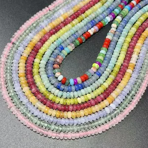 2×4 mm Natural Stone Beads, Multi-Color DIY Jewelry Making Accessories, Bead Spacers & Dividers