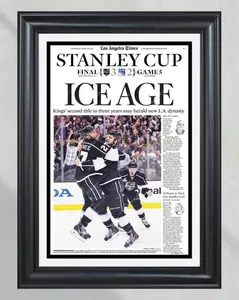 2014 LA Kings Stanley Cup Champions Unframed Poster - Front Page Newspaper Print - Los Angeles Hockey Victory Wall Art - Staples Center Era Memorabilia