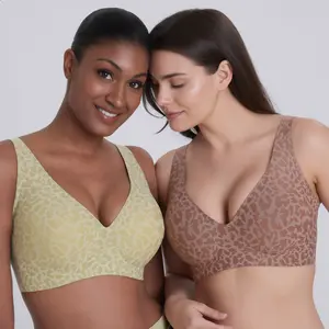 Livedeer Women Jelly Bras Wirefree Full Coverage No Underwire Everyday Bras Comfortable Wireless Padded Tshirt Bra