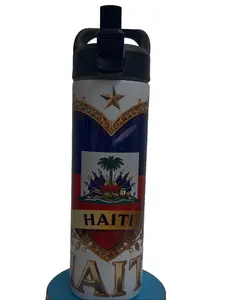 Haitian Tumbler 20 oz Patriotic Design Featuring Haitian Flag and Cultural Elements Bottle Drinkware Water Bottles Cup Portable Flasks Traditional Flasks