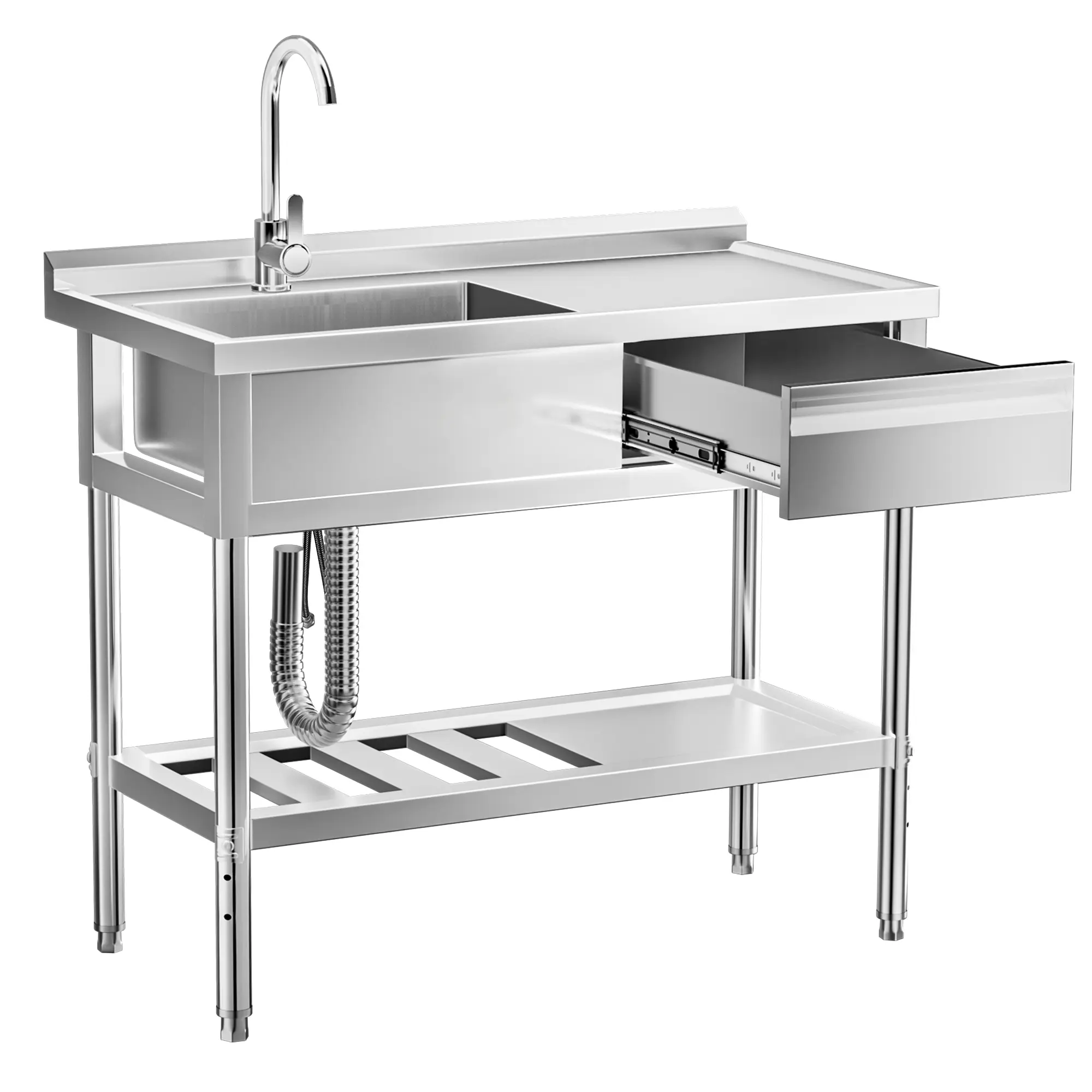 39" Sink with Right Drainboard