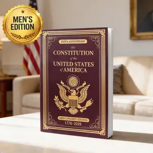 250th Anniversary - The Constitution of the United States of America; Men's Pocket Edition, 1776-2026 (DARK BURGUNDY) Book, Patriot Gift, 4th of July, )
