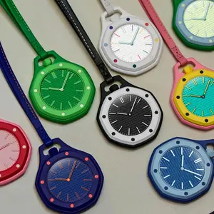 Angular Prestige Collector's Pocket Watch – Bold Colorblock, Iconic Tapestry Dial, Bioceramic Neck Pendant, Limited Edition Collab for Luxury & Streetwear Enthusiasts