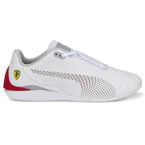 PUMA Mens Scuderia Ferrari Drift Cat Decima Lace Up Sneakers Shoes Casual - White