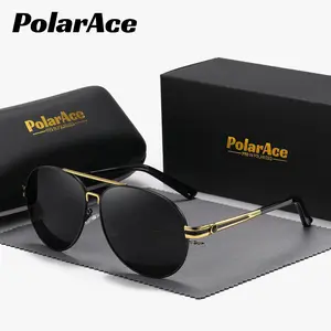PolarAce Unisex Driving Sunglasses Outdoor Activities Metal Polarized Sunglasses UV400