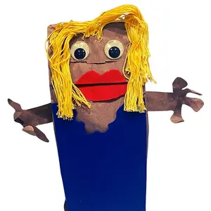 “Janelle” Brown Paperbag Family Puppet DIY Kit