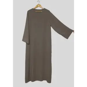 Straight cut Abaya- Taupe