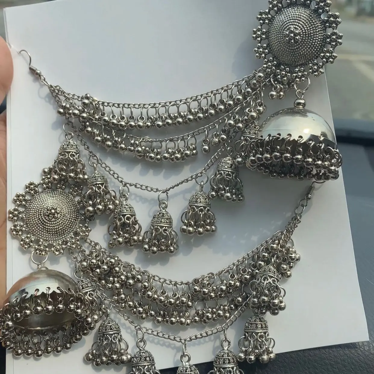 Floral Bahubali earrings
