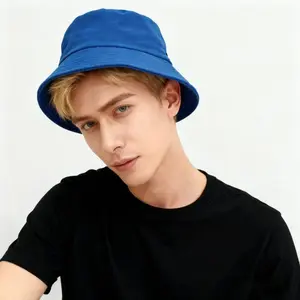 2/4 pieces. Soft solid-color sun hat, street headwear,black foldable bamboo hat,  fisherman's outdoor hat, unisex hat. Random colors.