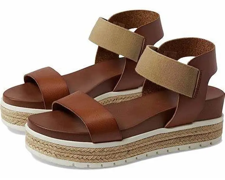 Women's Chic Open Toed Sandals, Cognac Brown Braided Block Heels with Ankle Strap, Comfortable for Casual Walking, Comfortable Walking Shoes, Braided Look, Footwear