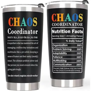 Boss Office Gifts for Men Chaos Coordinator Coworkers Tumbler - Funny Appreciation Thank You Birthday Gifts for Men