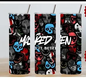 20 oz Skinny Tumbler Masked Men Do It Better
