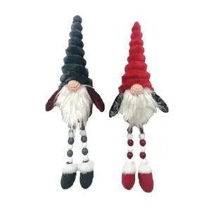 11" Santa's Workshop Xmas Gnome Ornaments, Set of 2