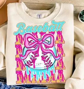Baseball Mama Drip Sweatshirt Baseball Ice Cream Drip Sweatshirt Mama Baseball Sweatshirt Game Day Baseball Sweatshirt Baseball Mom Dripping