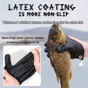 Fishing Gloves with Magnet Release, Fisherman Professional Catch Fish Gloves Quickly Drying Fishing Anti-Slip Fishing Glove for Handling, Catching