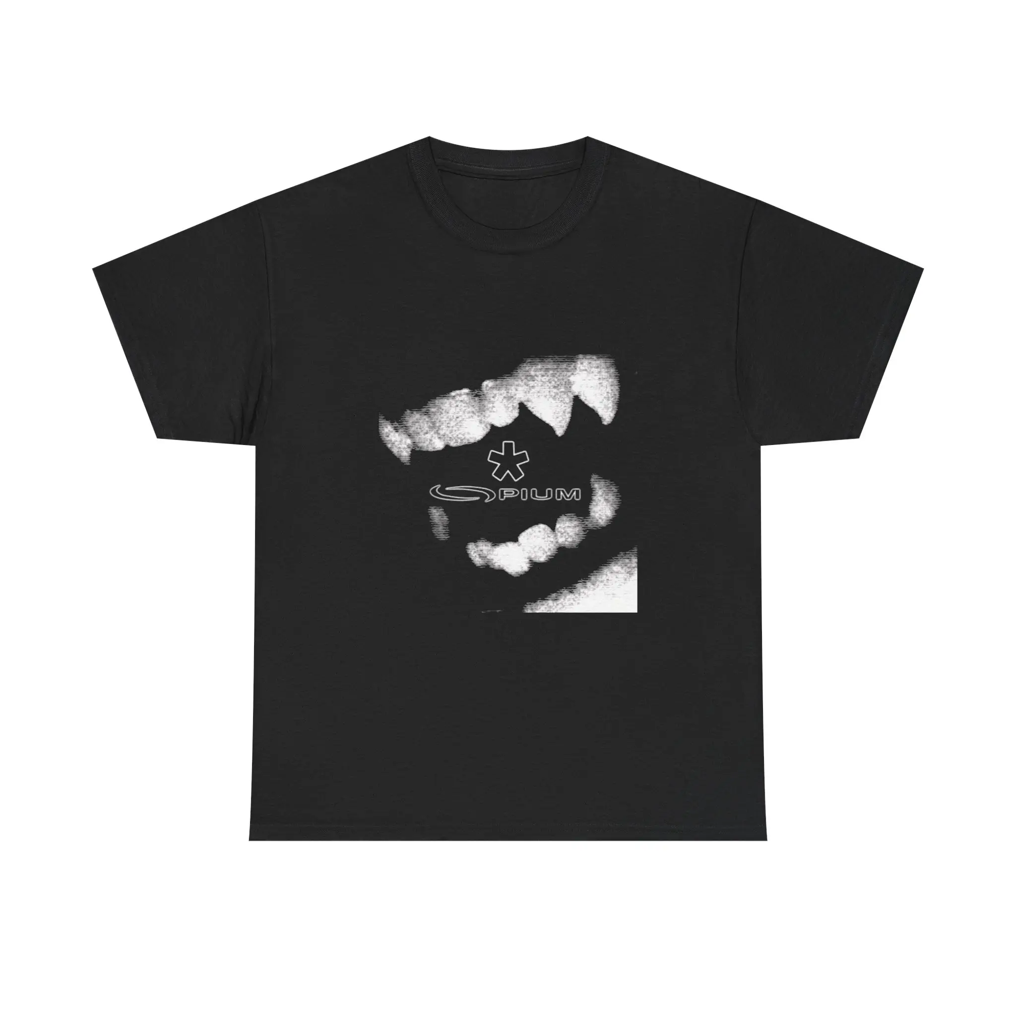 Opium Grunge Face Heavy Weighted  graphic tee | Black T-Shirt