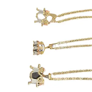 Boys & Girls Pendants 14kgold-plated High-quality Gold Chain Necklace for Kids
