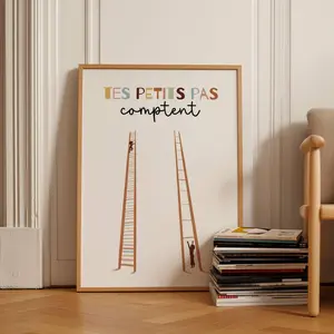 Therapy Office Decor in French, Psychologist Wall Art, Speech Therapist Motivational Quote Poster - Occupational Therapist Gift, Room Decor, Unframed