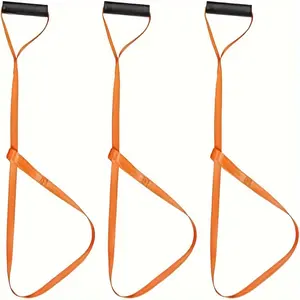 3-Pack Orange Hunting Drag Ropes with Handles, Nylon Material, Outdoor Hunting Deer Antler Pulling Straps, Hunting Game Handling Equipment Pepper Spray Organiser Pouch Solar LTE Cam Night Vision