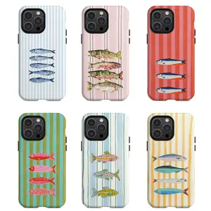 Colorful Fish Phone Case – Ocean-Inspired Striped Design for a Fresh Coastal Look, gift for him for her, ocean, sea protective cover gift for her men's cool gadgets iphone 17 pro max cases girls
