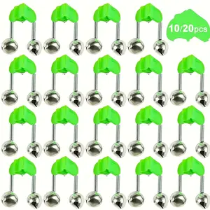 Fishing Bell, 10/20pcs Double Bell Design Fishing Bell, Fishing Rod Bell, Outdoor Fishing Accessories for Fishing Rod and Sea Fishing Rod, Fishing Equipment