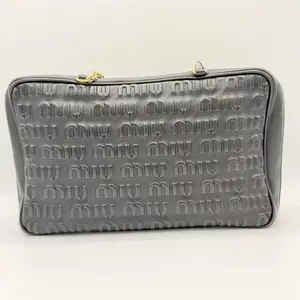 Pre-owned miu miu leather Shoulder Bags Softy Chain Camera Bag Logo Embossed Leather