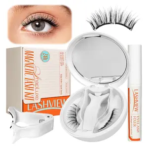 [TiktokshopJumpstartSale] Lashview All-in-one Soft Magnetic Lash Kit No Eyeliner/Glue Needed 1s Application