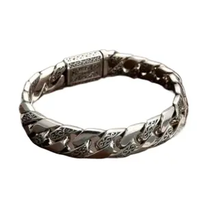 2026 New Punk Style Vintage Stainless Steel Bracelet for Men, Trendy All-Match Minimalist Fashion Jewelry, Durable Waterproof & Comfortable Fit, Perfect Exquisite Decor for Parties, Daily Wear & Street Style, Ideal Birthday & Holiday Gift for Him
