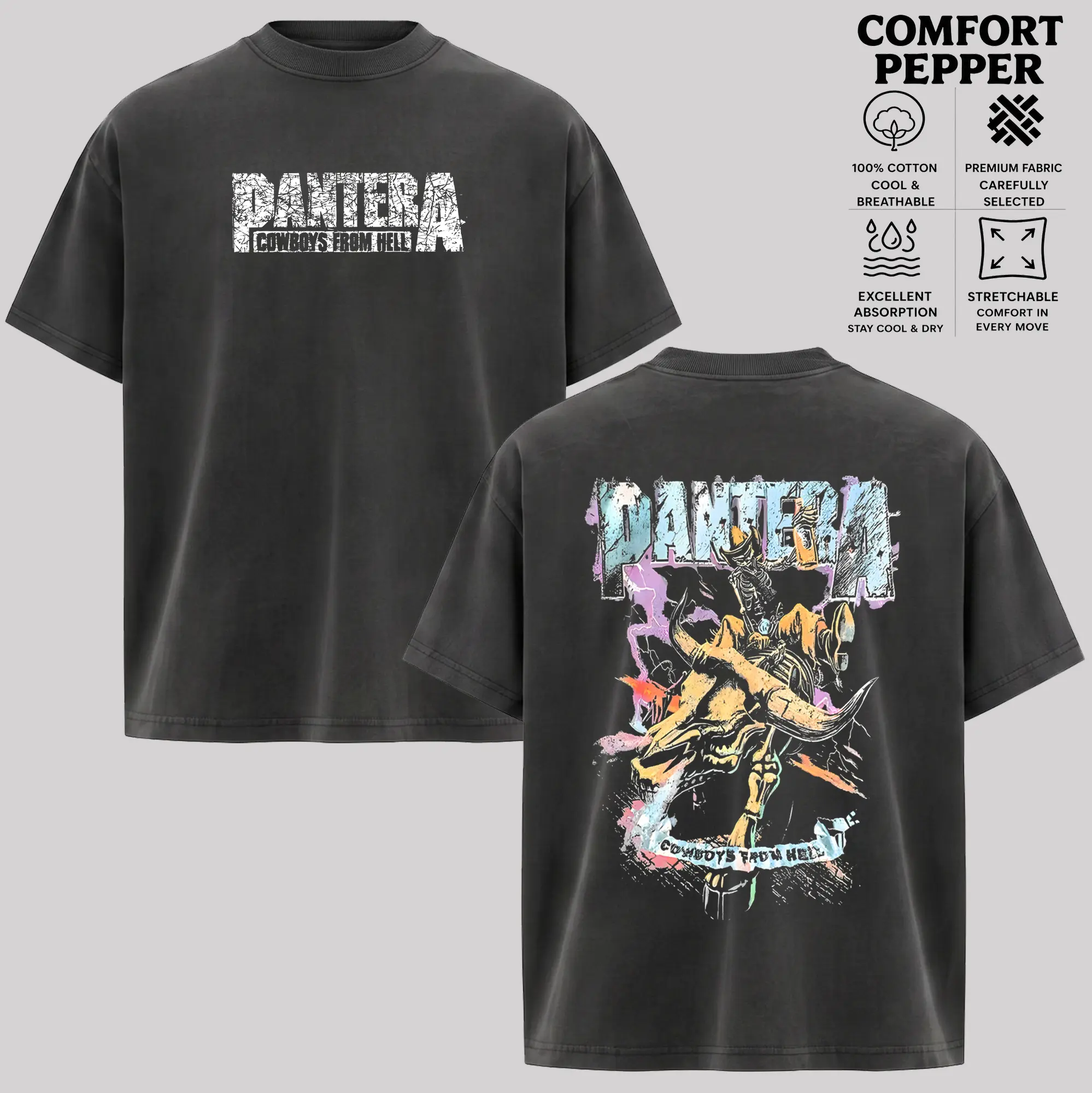 Vintage Pantera cowboys from hell T-Shirt , Pantera Band T-Shirt. Music Graphic Tee, Rock Band Shirt, Retro Music Tee, Rock Music Lover Shirt, Vintage Band Shirts , Top Men's and Women's Clothing