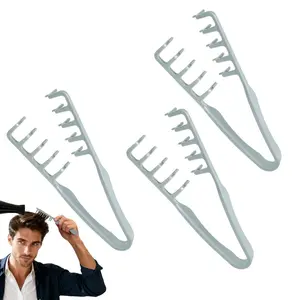 3pcs Korean Style Fluffy Texture Hair Root Comb- Hair Seam Covering Bangs Hair Comb, Suitable for Both Men and Women- Suitable for All Hair Types, Home, Hair Salons, Hair Care, and Hair Tools.