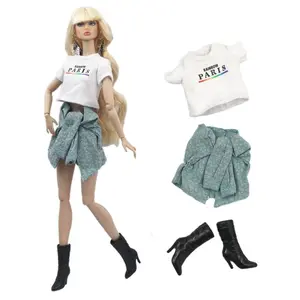 New 11.5 Inch Doll Fashion Clothes Bags Shoes Tops Pants, Unisex Doll Accessories, Trendy Dolls Dressing Set