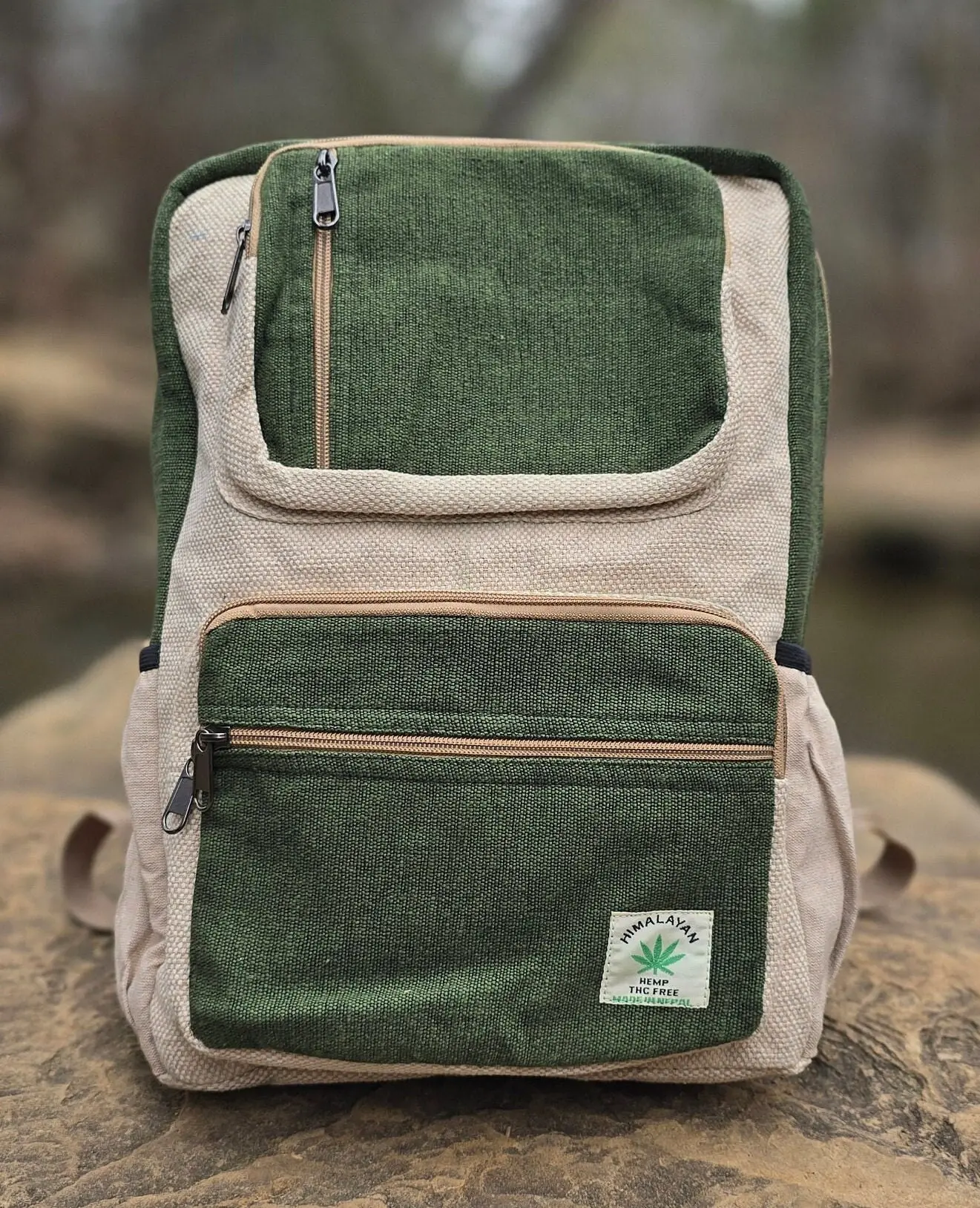 Organic Natural Himalayan Hemp Large Nepalese Boho Hippie Durable Cute Unisex Backpack