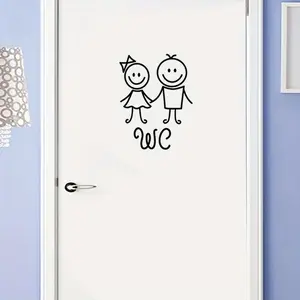 Cartoon Unisex Wc Wall Sticker, Toilet Bathroom Decorative Decal, Unique Personality Sticker for Men and Women, Fun and Stylish Design