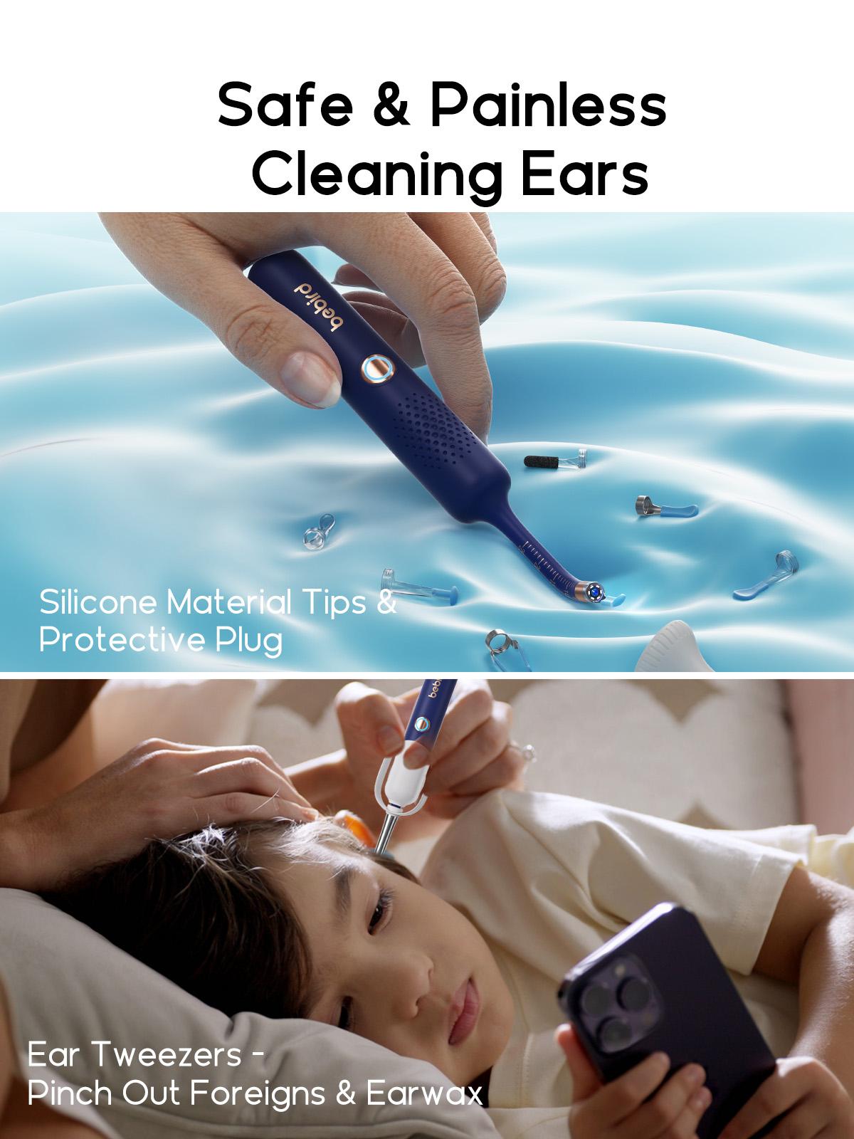 BEBIRD Flexible Ear Wax Removal Tool Camera, Wireless Smart Visual Ear Cleaning Kit with 13-Piece Tips, HD Camera Ear Otoscope with Tweezers, Earsight Plus B31R Earwax Cleaner for Wet and Dry Ear