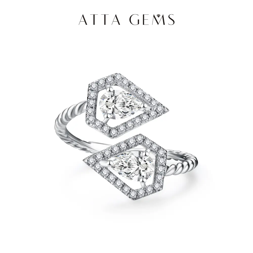 Elegant Artificial Gemstone Ring, 6*4mm Pear Shape Synthetic Moissanite Decorated Triangle Ring, Fashion R098, Elegant Fashion Rings summerwins Elegant Artificial Gemstone Ring, 6*4mm Pear Shape Synthetic Moissanite Decorated Triangle Ring, Fashion R098, Elegant Fashion Rings summerwins