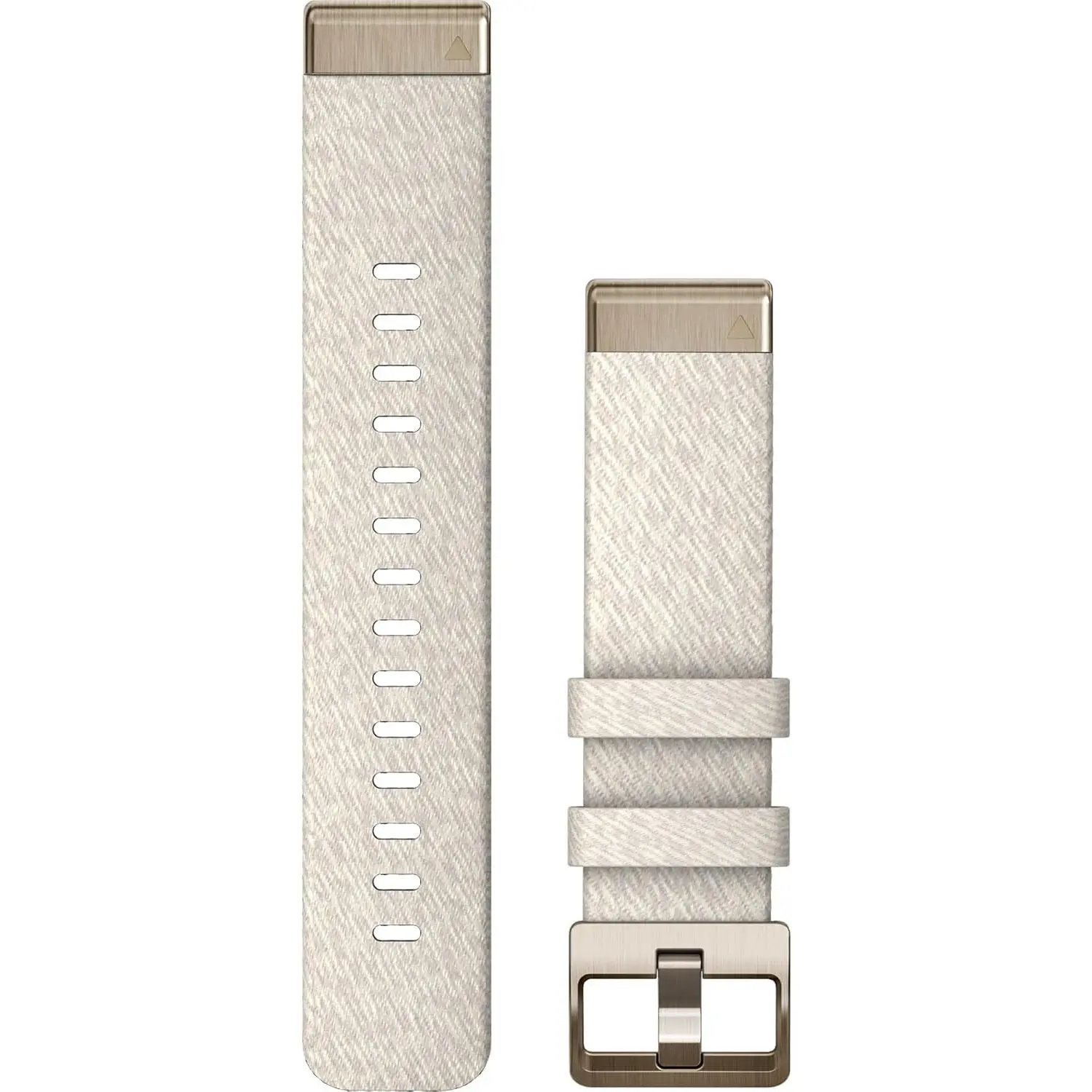 Garmin QuickFit 20mm Interchangeable Fashion Watch Band - Cream Heathered Nylon, Cream Gold Hardware Buckle, Casual, No Tools Required (010-13102-07), Interchangeable Bands, Everyday, None