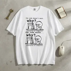 "Coder Struggles" Funny Graphic Tee, Retro Programmer Humor Shirt