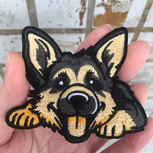 GSS - German Shepherd Puppy Embroidered Patch 3" x 2.5"