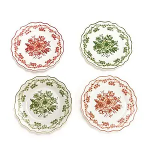 Emryn House 8" Decorative Ceramic Plates - Set of 4 Emryn House 8" Decorative Ceramic Plates - Set of 4