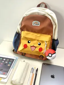 1pc cartoon pika Backpack Lightweight Kindergarten School Bag for Boys Girls Travel Outdoor Leisure