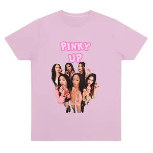 Katseye Pink Up T Shirts 2026 New Song Fashion Clothing Women Men High Quality Cotton Tees Pop O-neck Short Sleeve Casual Tops