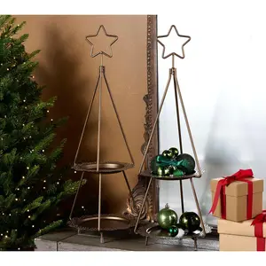 Home Reflections S/2 2-Tier Metal Tree Display Stands