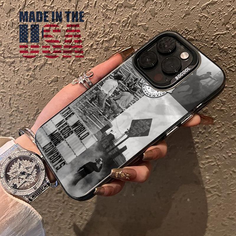 Case for iPhone 16 E Pro Max 15 Plus 14 13 12 11 XS XR Rodeo Revival Matte Shockproof Anti-Scratch Stylish Smartphone Cover